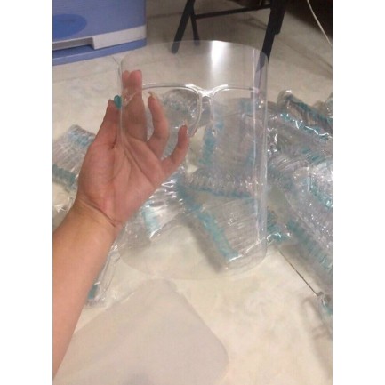 Kính chắn giọt bắn chống bụi face shield hàng cao cấp - mặt gương trong suốt