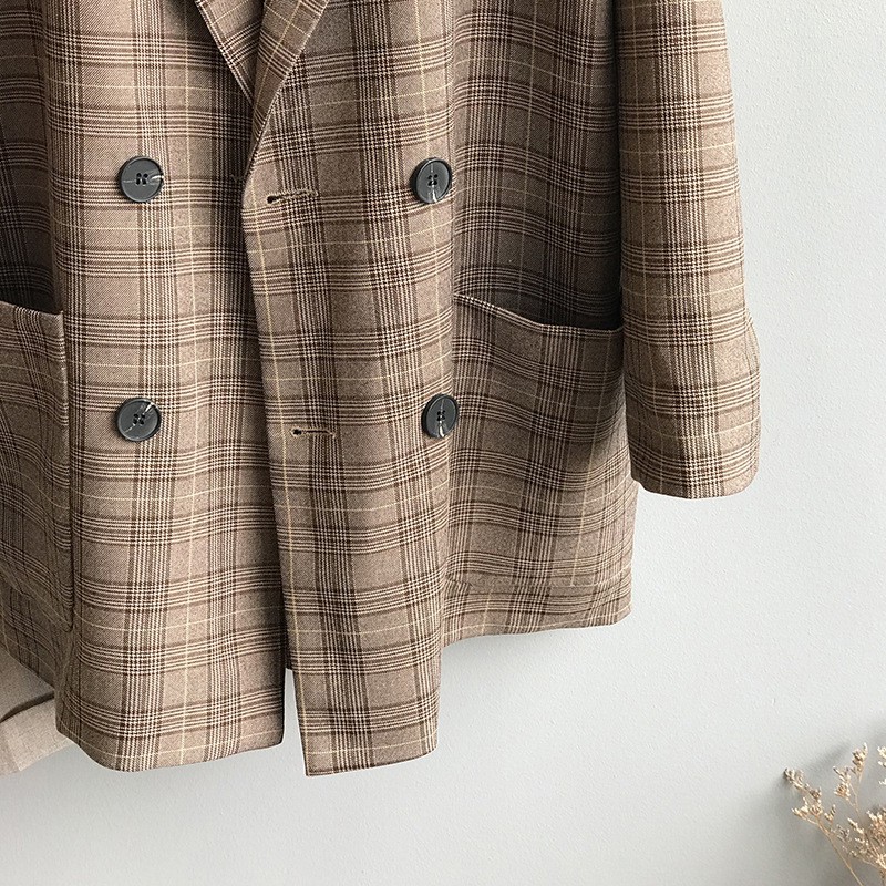 ÁO BLAZER Dài CARO NÂU DORY&PONY RETRO CASUAL JACKET – AK062 (Hàng Công Ty) | BigBuy360 - bigbuy360.vn