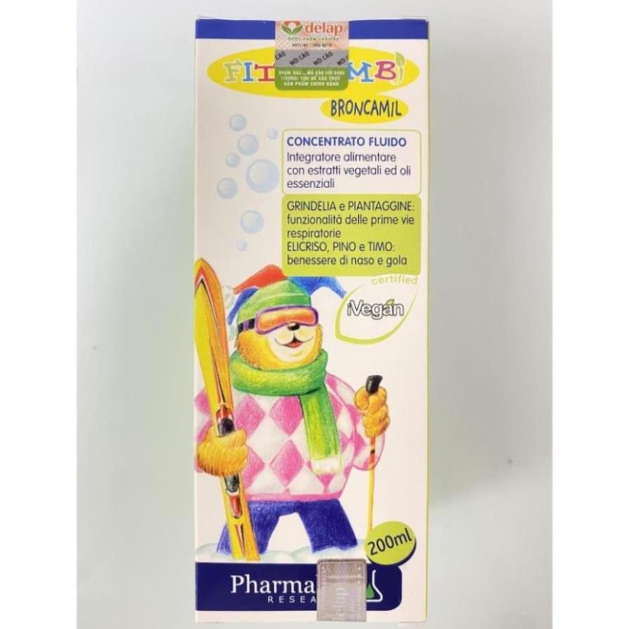 Broncamil Fitobimbi Giảm ho, long đờm, thông thoáng đường hô hấp chai 200ml Fitobimbi Broncamil