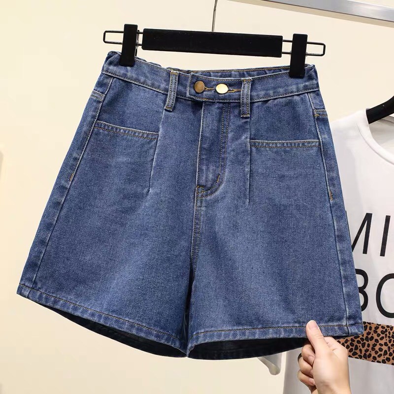 Quần short jean màu xanh