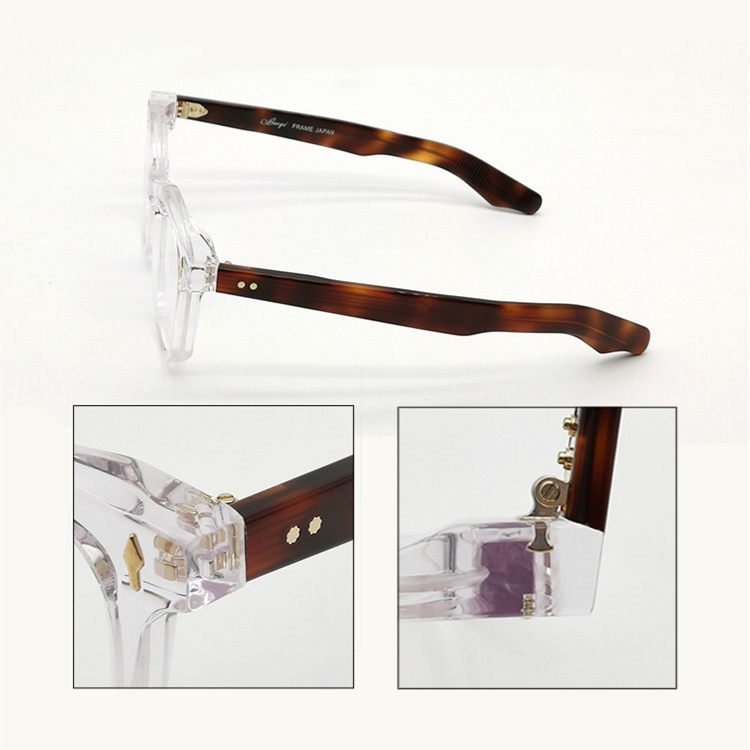 Kính Mát Tròng Vuông Trong Suốt Ba Chiều Có Đinh Tán NN0038 Thời Trang 2022