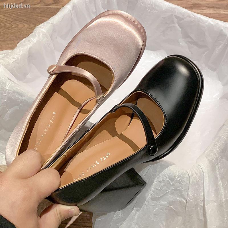 Giày búp bê Mary Jane chống trượt thời trang mùa đông 2021 dễ phối đồ cho nữ