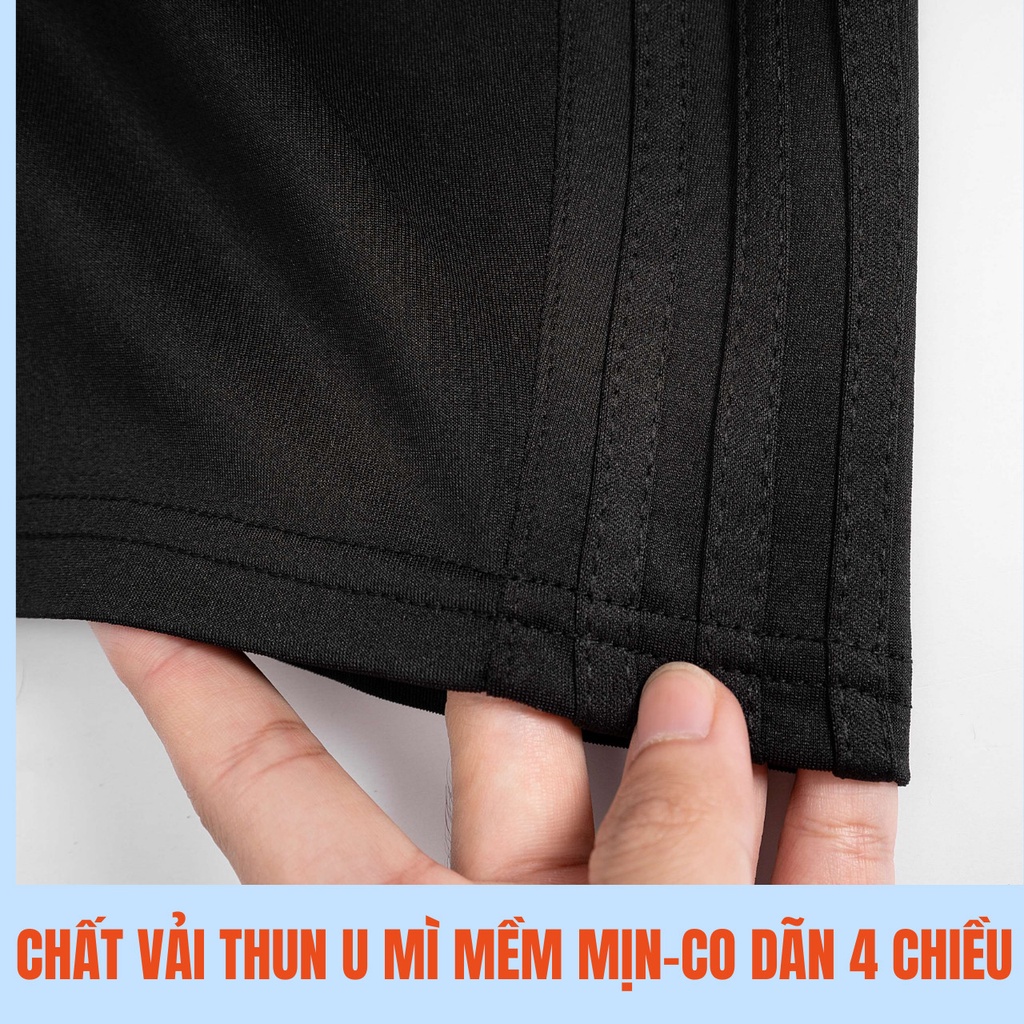 Quần đùi nam,quần short nam thể thao 3 sọc vải thun co dãn