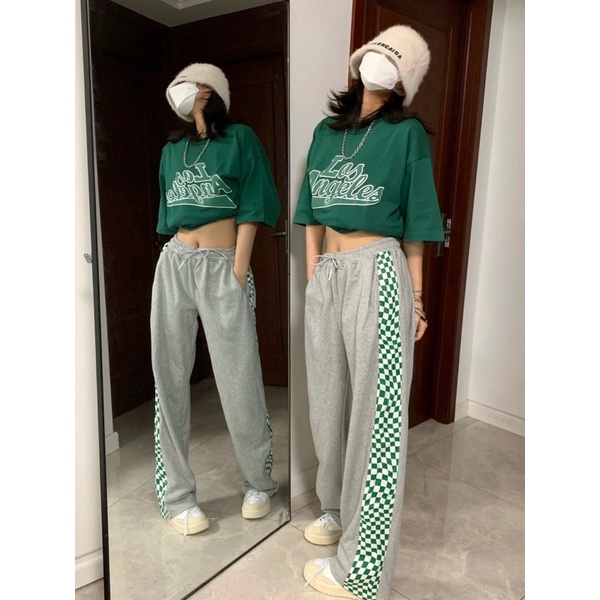 SET THỂ THAO ULZZANG ÁO PHÔNG KÈM QUẦN SUÔNG / SET BỘ THỂ THAO ĐƯỜNG PHỐ