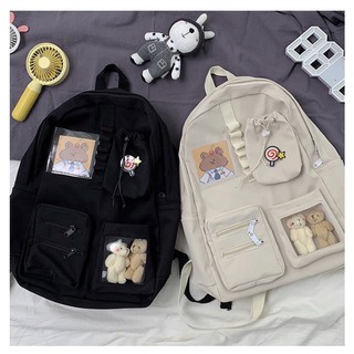 j18✢◕☂ Balo túi trong 2 con gấu xinh basic 🐻🐻