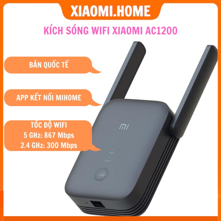 Kích sóng wifi Xiaomi AC1200 Mi wifi range extender bản quốc tế
