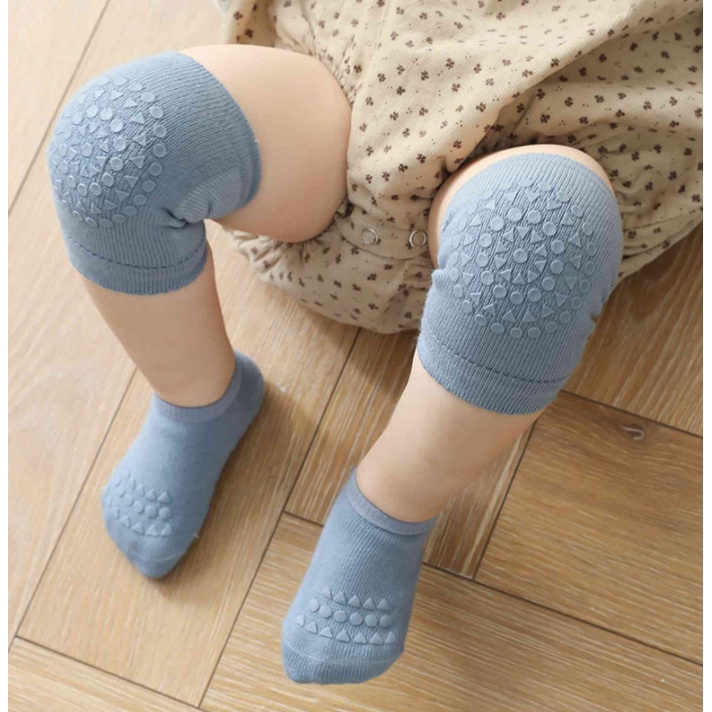 Bộ Miếng Đệm Đầu Gối + Đệm Bảo Vệ Đầu Gối Chống Trượt Chống Trượt Cho Bé Tập Bò