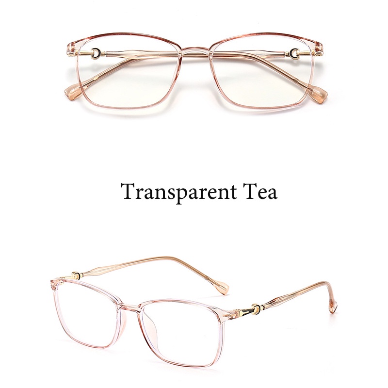 Kính mắt CHARMRAY chống tia bức xạ và ánh sáng xanh gọng TR90 vuông thời trang