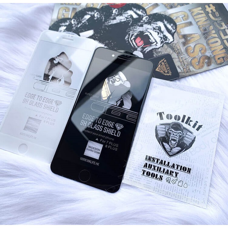 Kính Cường Lực iPhone KingKong Cao Cấp - Miếng Dán Màn Hình 6/6s/6plus/7/7plus/8/8plus/plus/x/xr/xs/11/12/13/pro/max