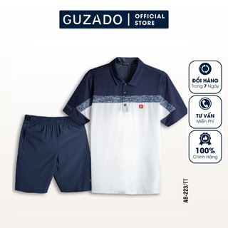 Sét Đồ Nam Áo Polo Cổ Bẻ, Kèm Quần short Gió Hàng Chính Hãng Fasvin Trẻ Trung (AB20223)