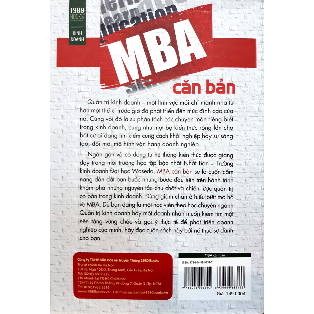 Sách - MBA Căn Bản - Waseda Business School (2022) - TTR Bookstore
