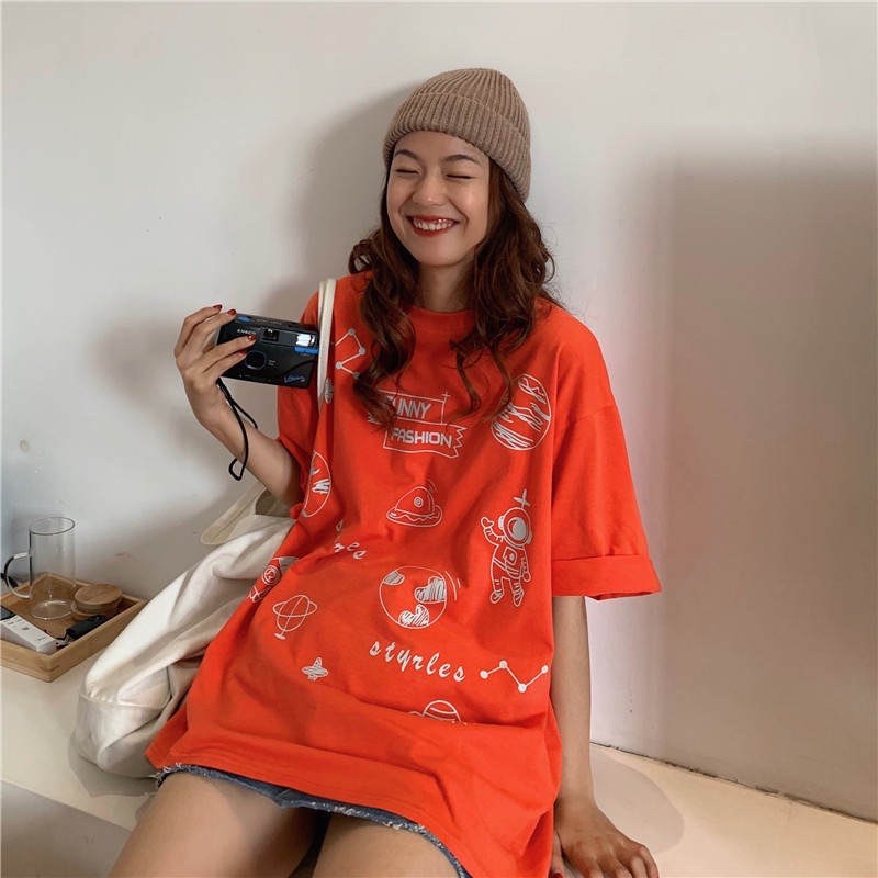 Áo thun phông PINK tay lỡ form rộng FASHION Unisex