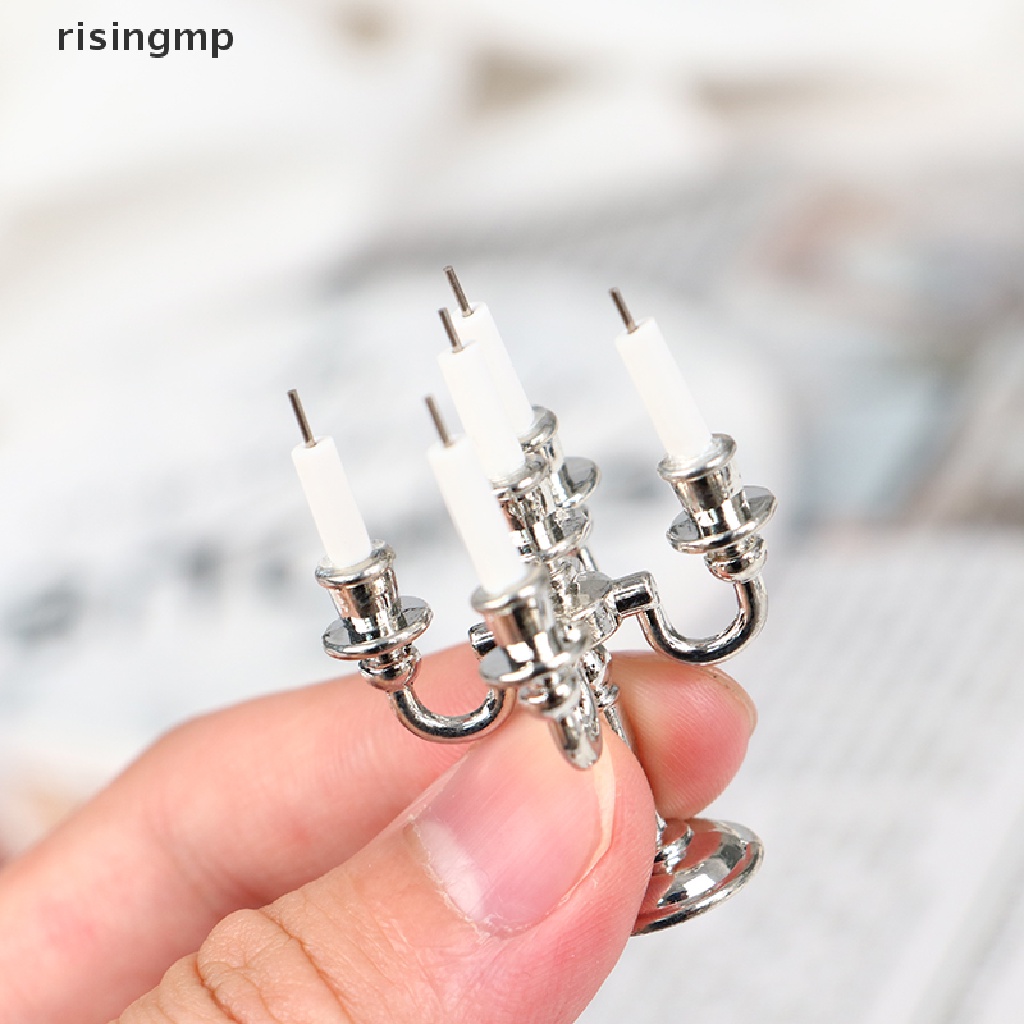 1 Bộ Nến Và Giá Đỡ Nến Trang Trí Nhà Búp Bê ♨Nóng Bỏng