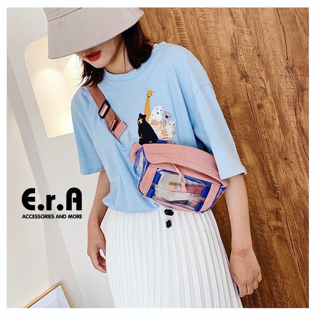 Túi Bao Tử Đeo Chéo Nam/ Nữ ERASHOP 076943 - Trong Suốt Cá Tính, Tiện Dụng Hot Trend Cực Rẻ Đẹp