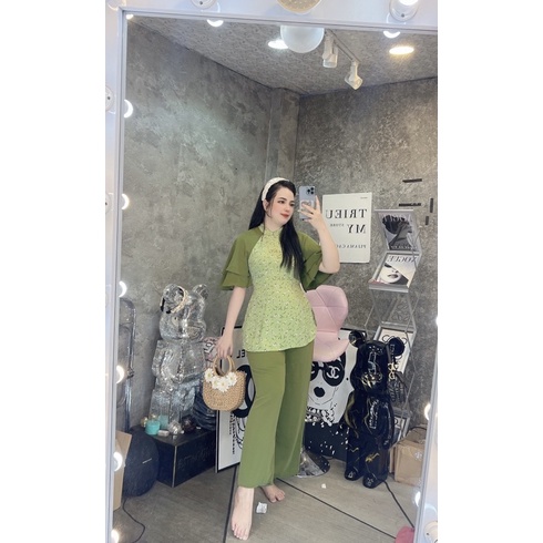 Set Lam bigsize hoa nhí