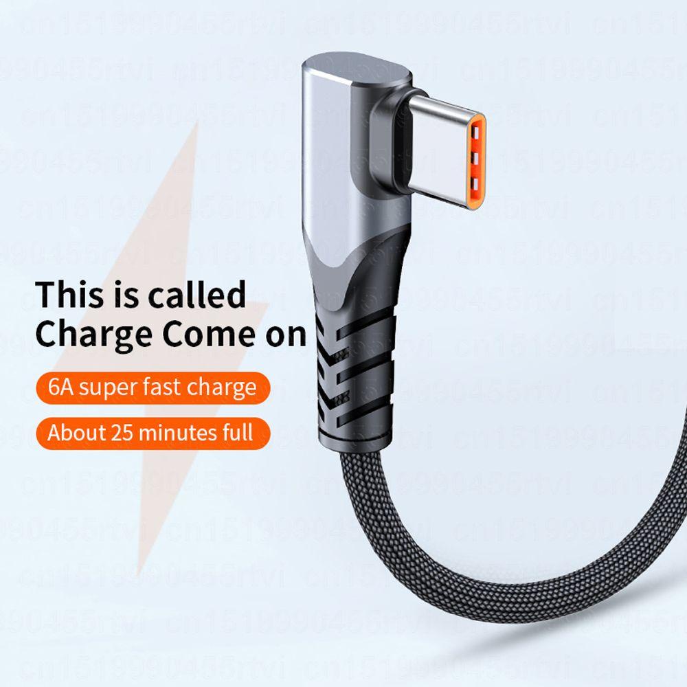 Cáp Sạc Nhanh 6A 66W 90 Độ Chuyên Dụng Cho Điện Thoại