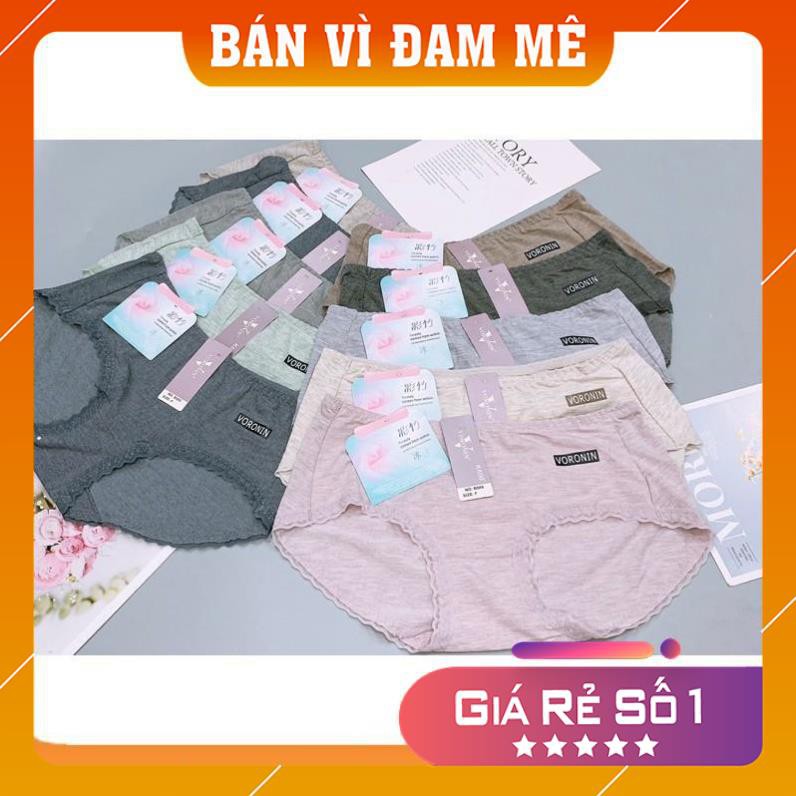[Đồ lót giá gốc] Set 10 quần lót nữ chất đũi viền ren Voronin, chip Q2159 chuyên áo lót | BigBuy360 - bigbuy360.vn