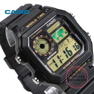 đồng Hồ Nam Casio Worldtime Ae 10wh 1bvdf Day Nhựa đồng Hồ Thể Thao Nam Vnreviewer Com