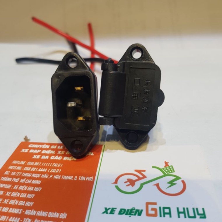 GIẮC SẠC VUÔNG CÓ NẮP KHÔNG NẮP XE ĐIỆN HUY XE ĐẠP ĐIỆN