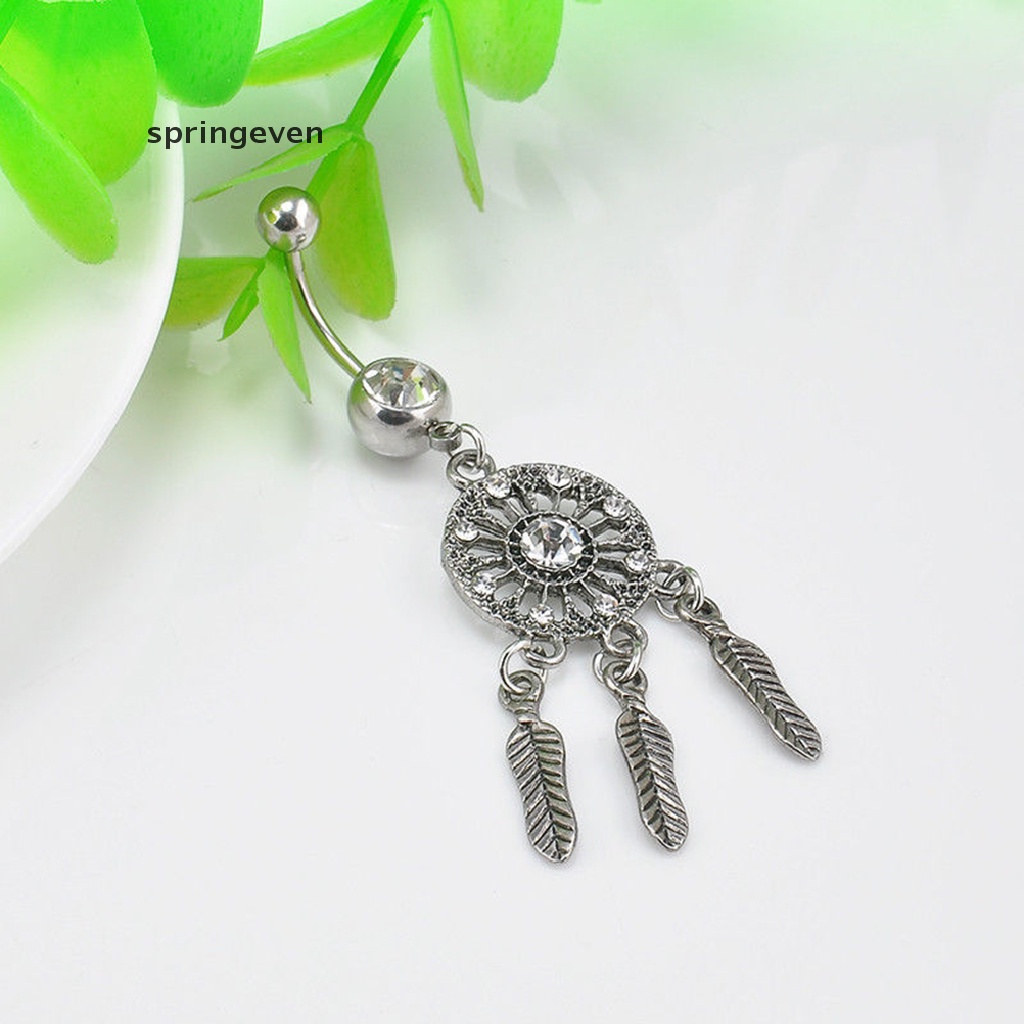 Khuyên Rốn Dạng Vòng Bắt Giấc Mơ Đính Đá Pha Lê