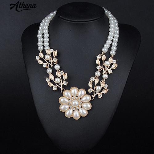 Vòng Cổ Choker Đính Hoa Ngọc Trai Nhân Tạo Phong Cách Bohemian Thời Trang Dành Cho Nữ