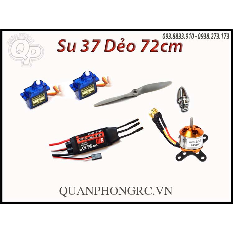 Combo Su 27 MPP dẻo có đồ điện Size 72cm tay devo 7 + RX601 / RX701 (không pin)