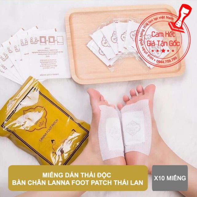 Miếng dán thải độc bàn chân Lanna Foot Patch Thái Lan