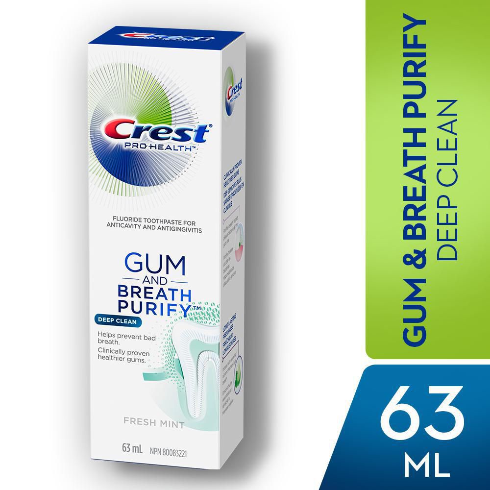 Kem đánh răng Crest Gum &amp; Breath Purify Healthy White Toothpaste, 4.1oz 116g Mỹ