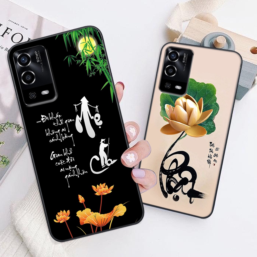Ốp lưng Oppo A55 in hình chữ tài chữ lộc, Cha Mẹ, bình an SIÊU ĐẸP