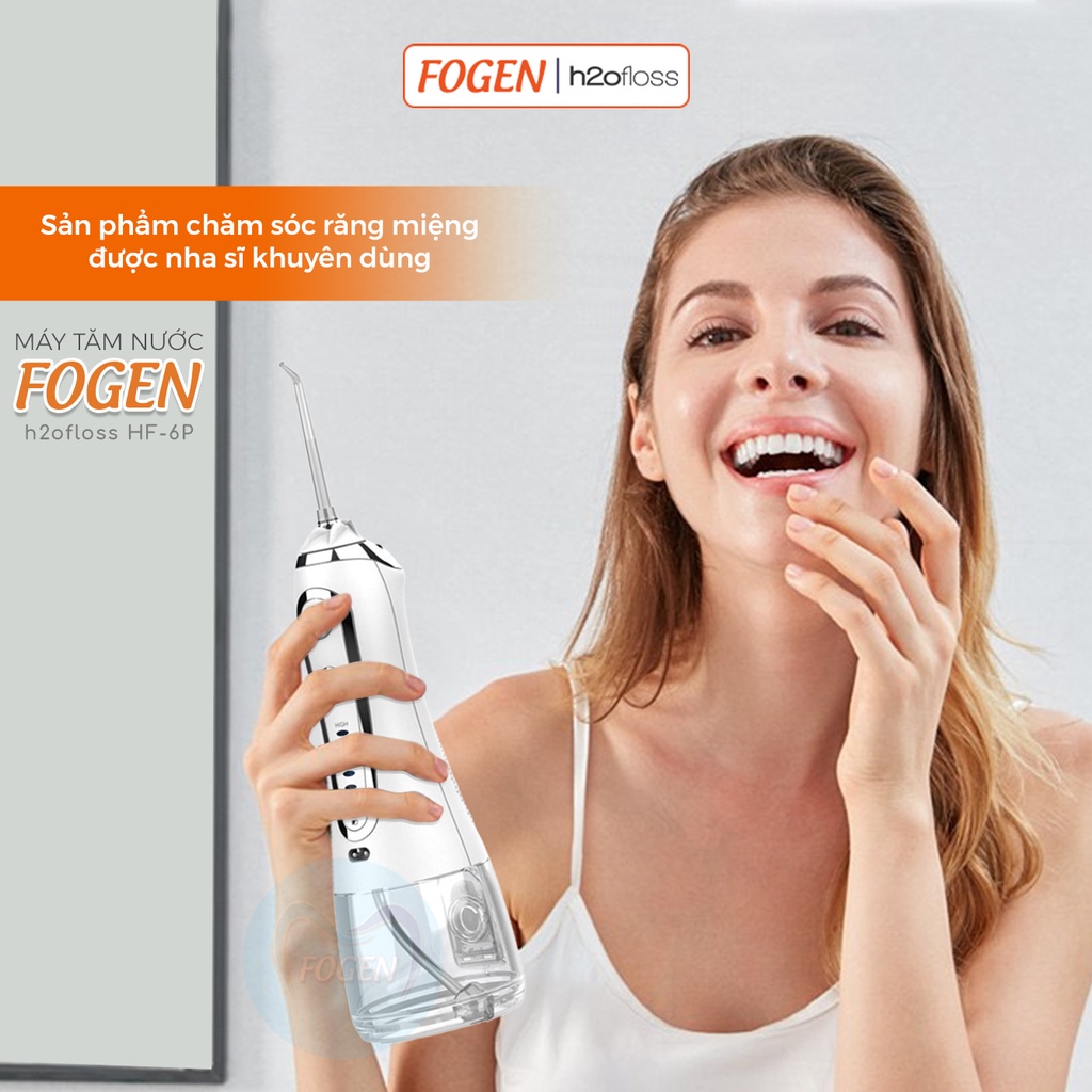 Máy tăm nước cầm tay FOGEN h2ofloss HF-6P Trắng nhập khẩu chính hãng