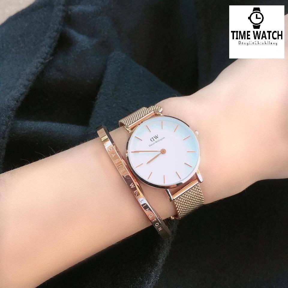 DW nữ Authentic - Đồng hồ nữ DW Petite Rose 32mm - Fullbox Túi Xách ,Hộp , Sách Hướng Dẫn , thẻ , tag check code hãng