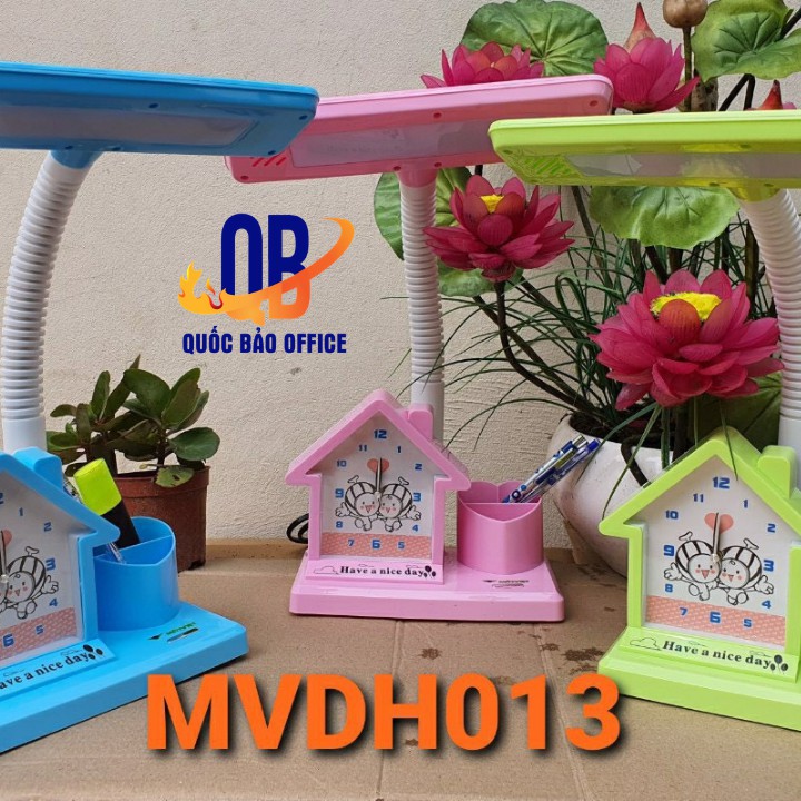 Đèn học chống cận MẮT VIỆT DMV013 - 3 chế độ ánh sáng - có đồng hồ báo thức