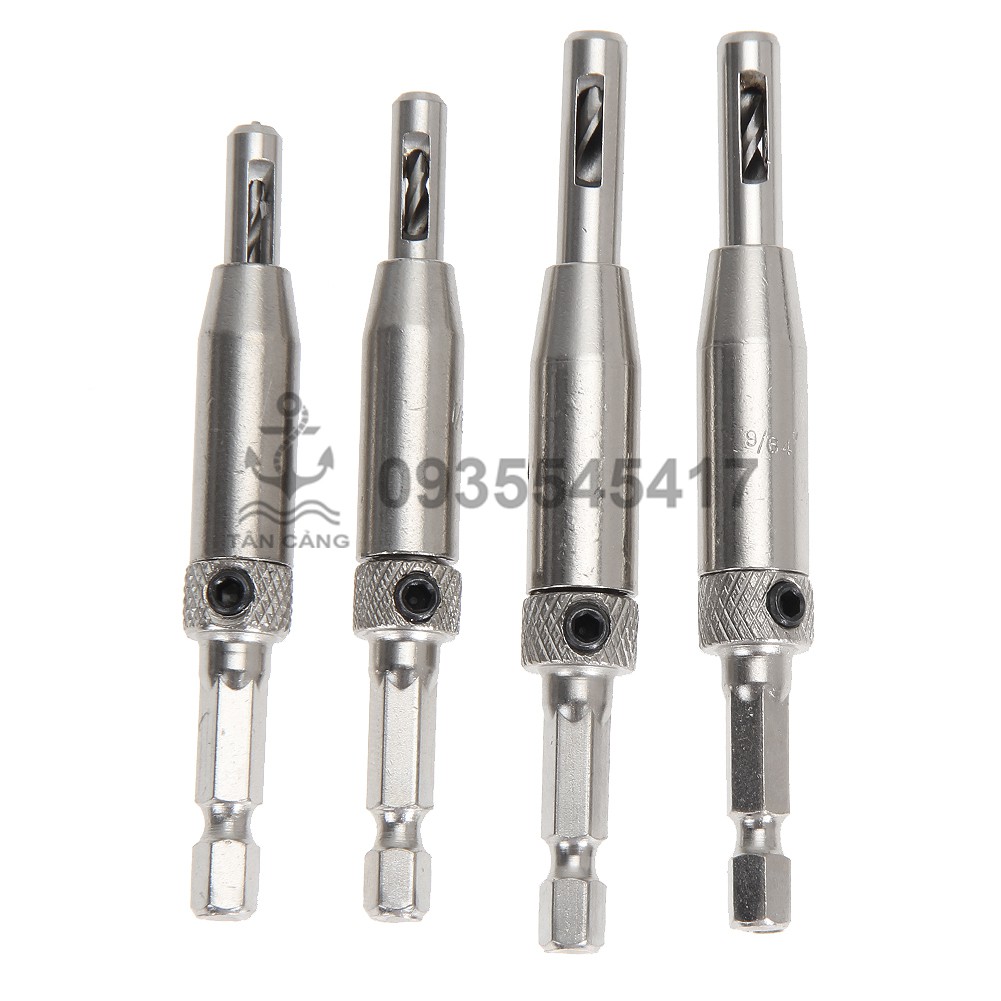 Bộ mũi khoan bản lề chuôi lục - A040005