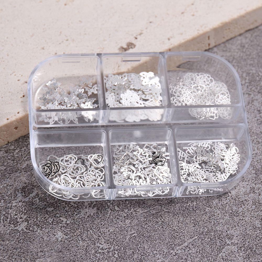 OCEANMAP Phụ Kiện Trang Trí Móng Tay 3D DIY Hình Trái Tim / Bướm / Hoa Hồng / Vương Miện Xinh Xắn