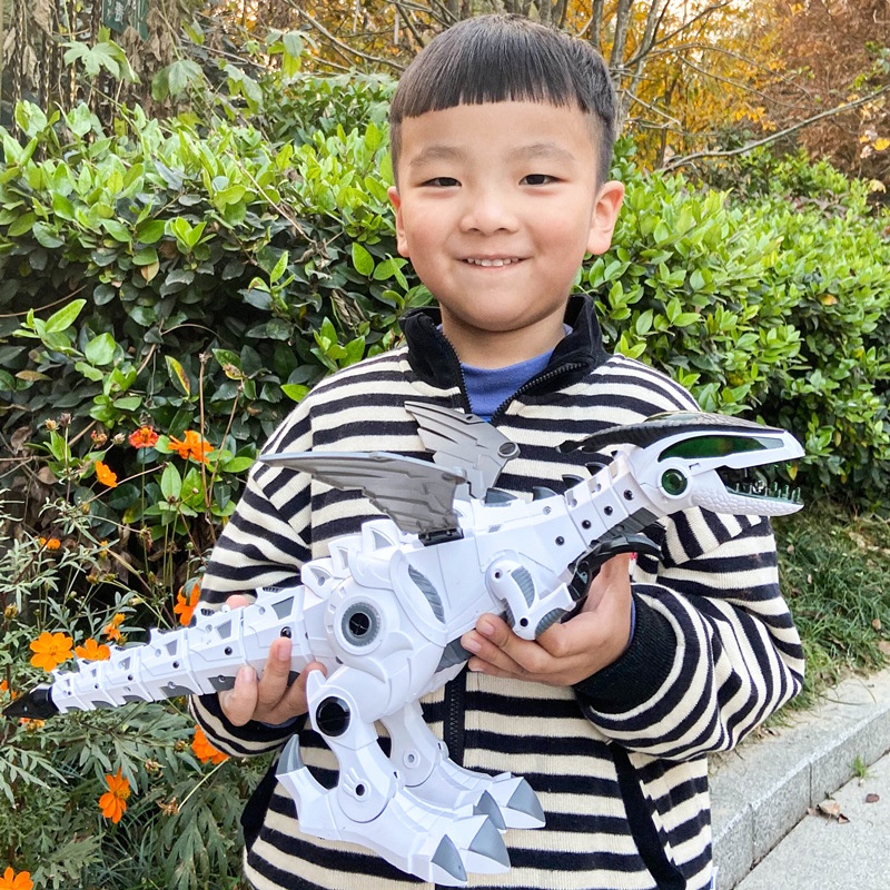 Khủng Long Robot Có Hiệu Ứng Phun Lửa Và Nước Kích Thước Lớn - Đồ Chơi Giải Trí Cho Trẻ Em