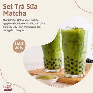 Set trà sữa matcha thơm ngon béo ngậy ( 12-15ly)