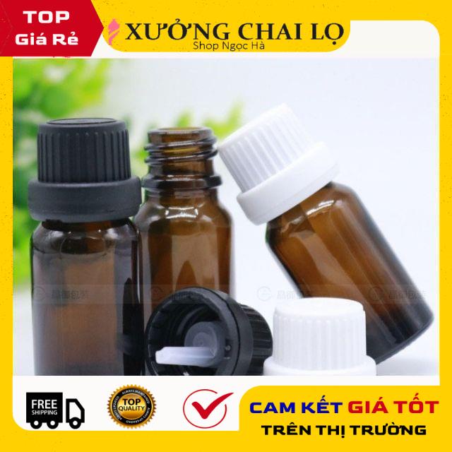 [GIÁ RẺ NHẤT] Lọ Chiết Serum ❤ [5ml,10ml,15ml,20ml,30ml] Lọ đựng tinh dầu thủy tinh nắp vặn đen, phụ kiện du lịch