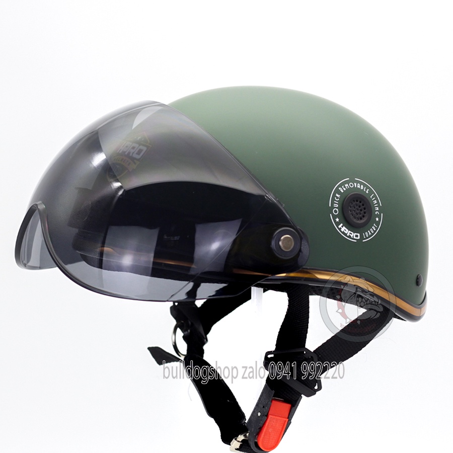 [Nhiều Màu] Mũ Bảo Hiểm Nửa Đầu HP Helmet 03B Gắn Kính B1 - Bulldogshop