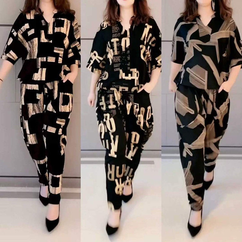 Set trang phục dáng rộng size lớn phong cách Hàn Quốc mùa hè thường ngày mới dành cho nữ