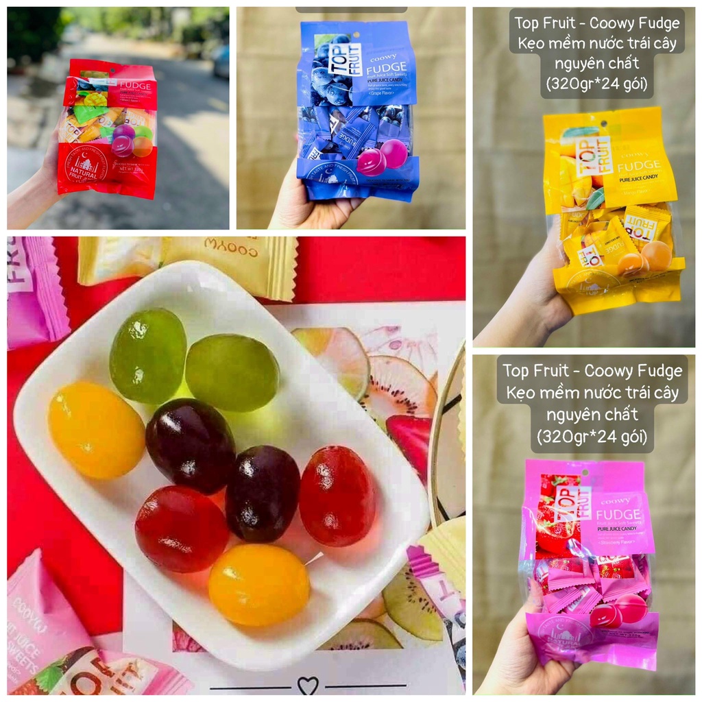 Tổng hợp các loại kẹo trái cây - Kẹo dẻo trái cây Top Fruit gói 320g