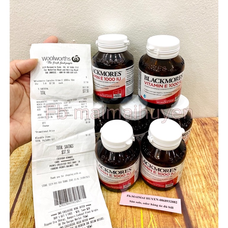 Vitamin E Blackmore Úc Lọ 30 Viên 1000IU