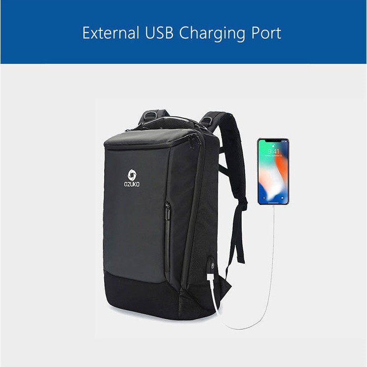 Ba lô du lịch chống thấm nước chính hãng OZUKO đựng vừa Laptop 17inch