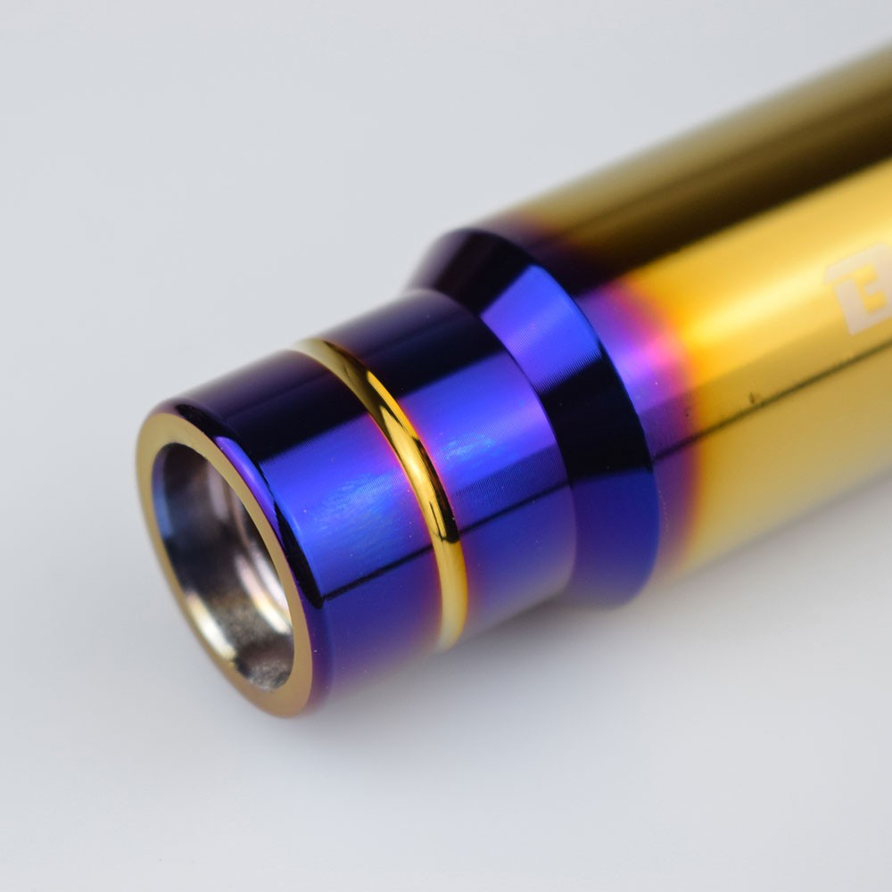 Cần Gạt Số Xe Hơi Bằng Nhôm 13CM Thông Dụng Màu Xanh Dương In Chữ Bride / NOS Burn