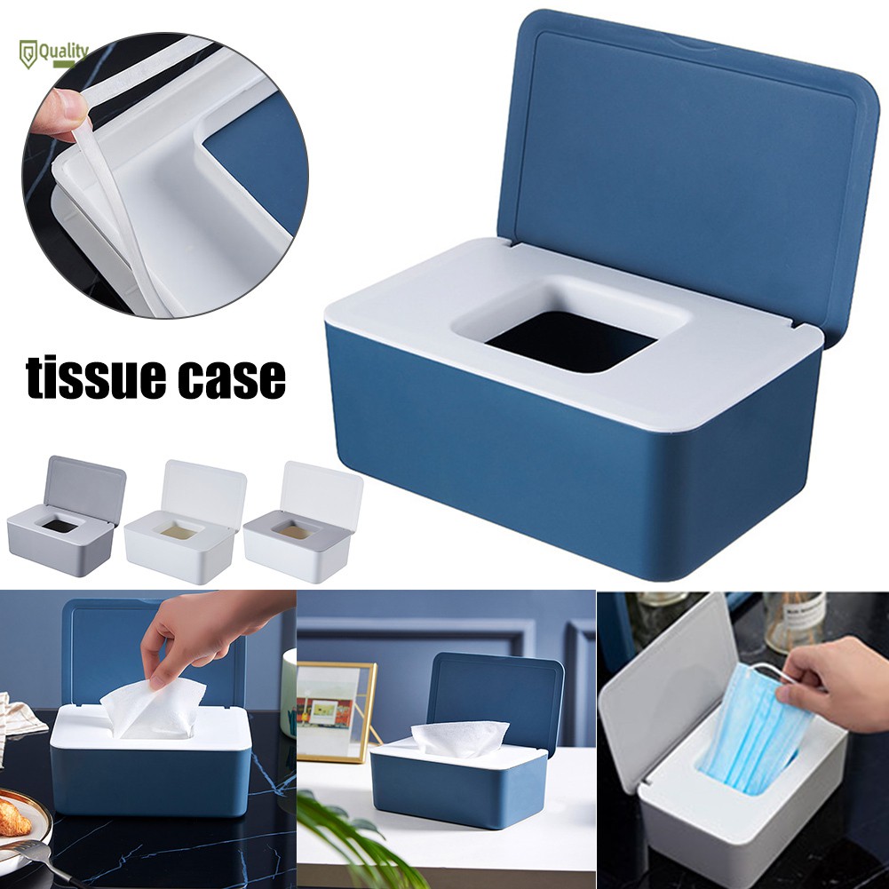 Hộp đựng khăn giấy ướt đa năng có nắp đậy