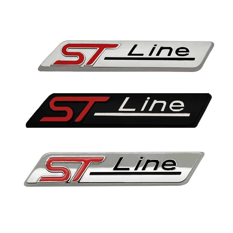 Miếng Dán Chữ ST Line 3D Bằng Kim Loại Trang Trí Cho Xe Hơi Ford FIESTA Focus MONDEO Focus X Vignale ST Line Escape EcoBoost Explorer