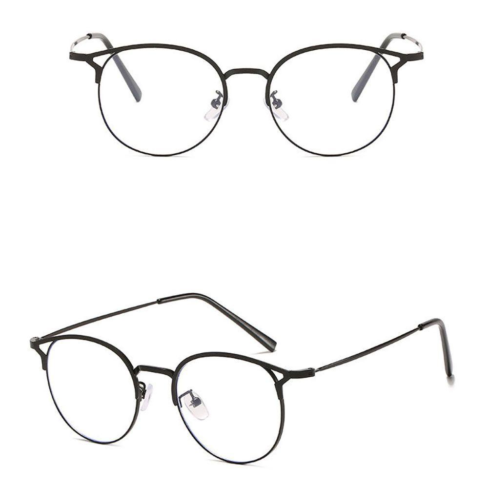 Mắt Kính Gọng Mắt Mèo Tròng Trong Suốt Phong Cách Cổ Điển Dành Cho Nam Nữ