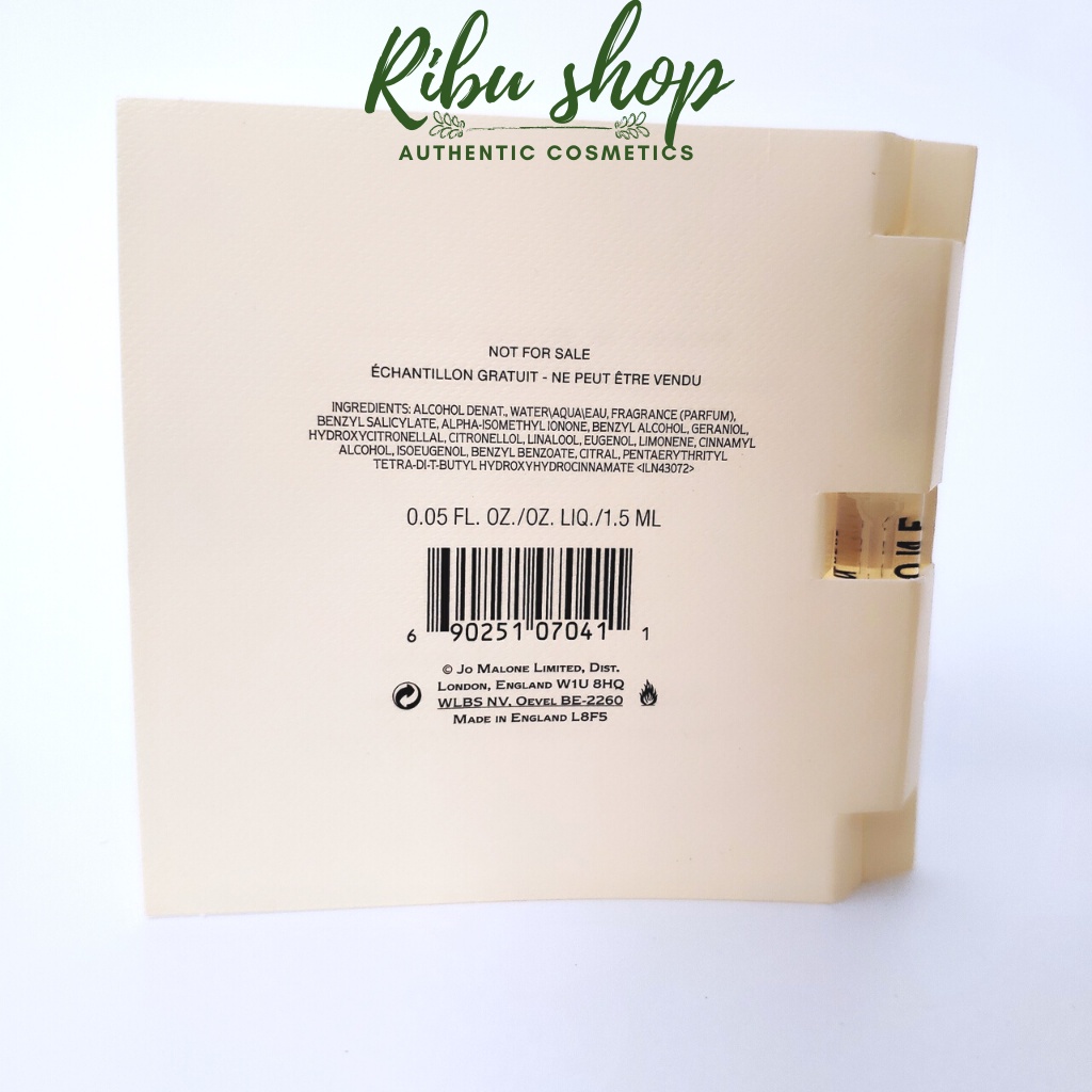 Mẫu thử nước hoa Jo Malone vial 1.5ml tách set Sephora - Ribu shop