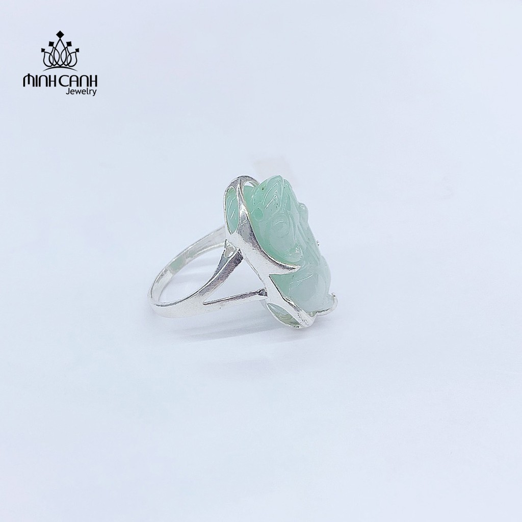 Nhẫn Tỳ Hưu Đá Xanh Ngọc - Minh Canh Jewelry