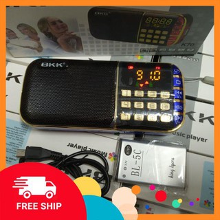 Loa di động cắm USB, Thẻ nhớ, FM BKK K70 ( ảnh thật )