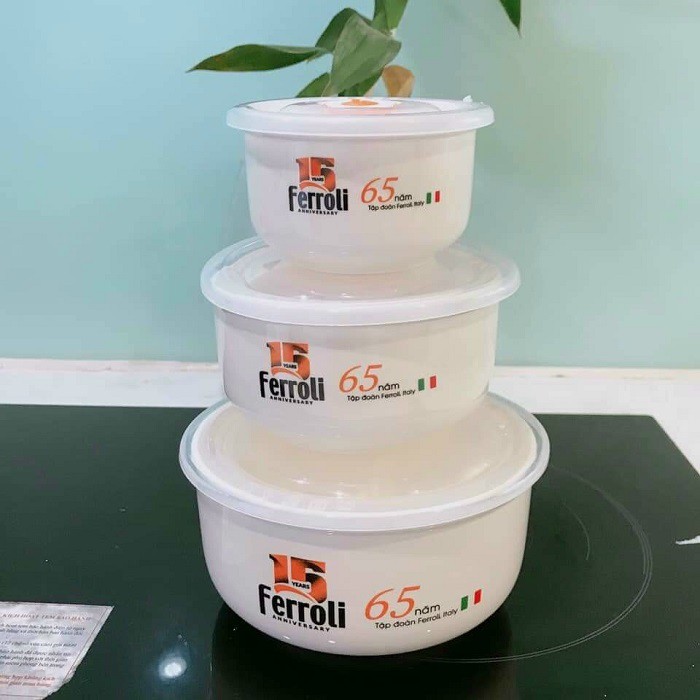 Bộ 3 bát sứ ferroli cao cấp